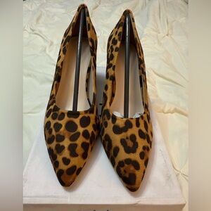 H by Halston Leopard Print Heels